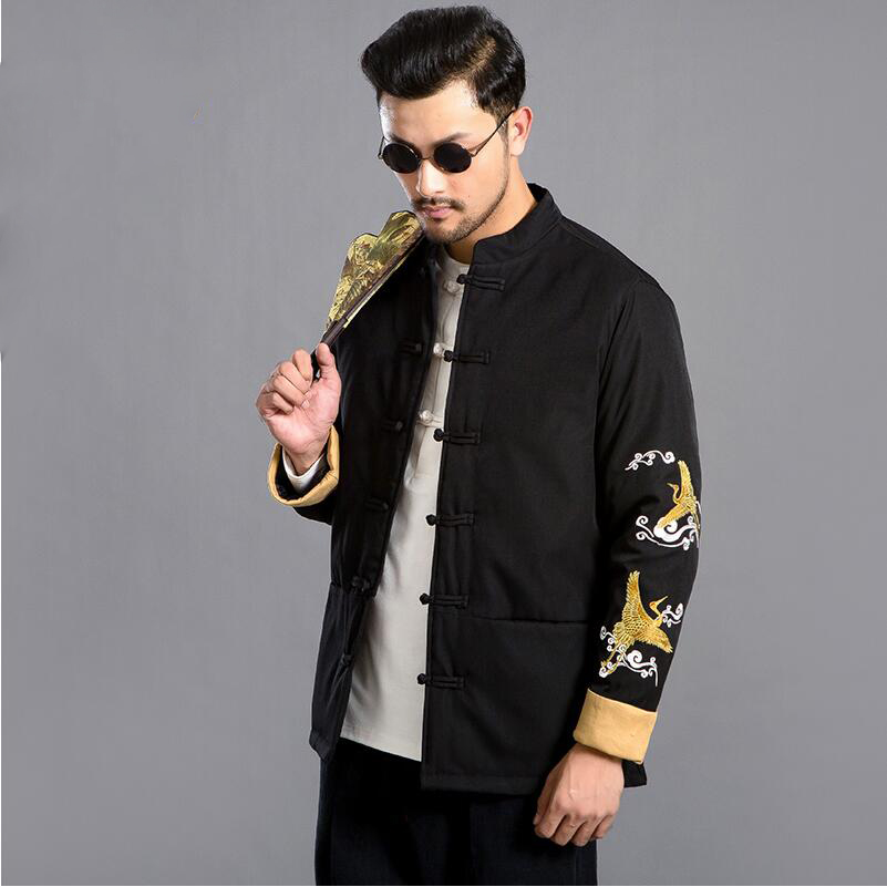 New ethnic clothing Crane embroidery Jacket Chinese style long sleeve tang suit mandarin collar jacket kungfu top for man
New ethnic clothing Crane embroidery Jacket Chinese style long sleeve tang suit mandarin collar jacket kungfu top for man