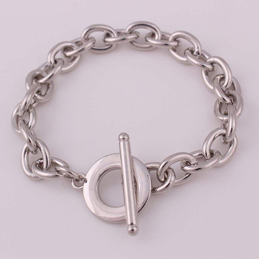 Fashion Jewelry Toggle Clasp Link Chain Sliver Wristband Charm OT Bracelet Cuff Bracelets Lovers Holiday Gift For Woman, Black
Fashion Jewelry Toggle Clasp Link Chain Sliver Wristband Charm OT Bracelet Cuff Bracelets Lovers Holiday Gift For Woman, Black