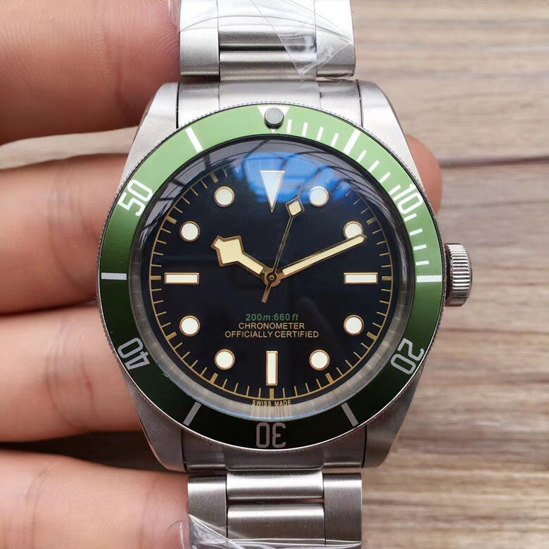 Men Mens Watch Watches Wristwatches Automatic Movment Stainless Steels Green Sport Wristwatch