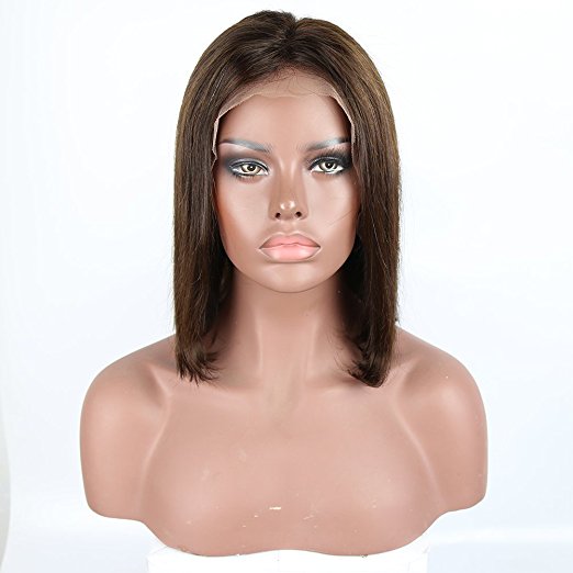 250% DENSITY BOB Blunt cut full natural lace front wig fast delivery Silky straight African american human hair bob wigs