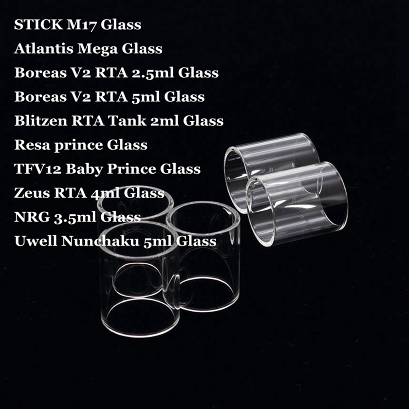 STICK M17 Atlantis Mega Boreas V2 Blitzen RTA Tank Resa Prince TF12 Baby Prince Zeus NRG Nunchaku Pyrex Replacement Glass Tube
STICK M17 Atlantis Mega Boreas V2 Blitzen RTA Tank Resa Prince TF12 Baby Prince Zeus NRG Nunchaku Pyrex Replacement Glass Tube