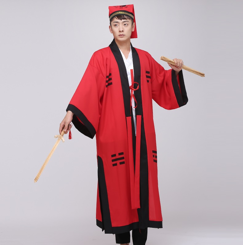 Chinese ancient Taoist cosplay performance zombie costume Maoshan Taoist costume Chinese priest costume halloween costumes men