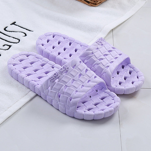 Plastic home bathroom slippers female summer new hollow skid home sandal hotel shower leaking sandals
