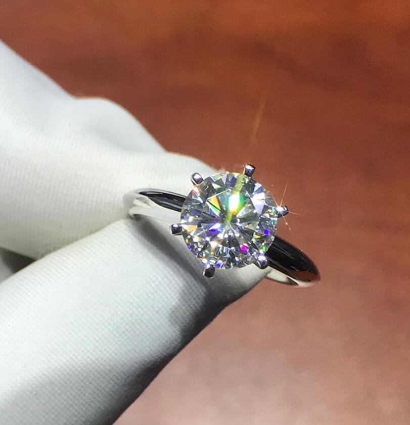 Victoria Wieck Brand New Jewelry Pure 100% Sterling Sier Solitaire Round Cut White Topaz CZ Dia Women Wedding Band Ring