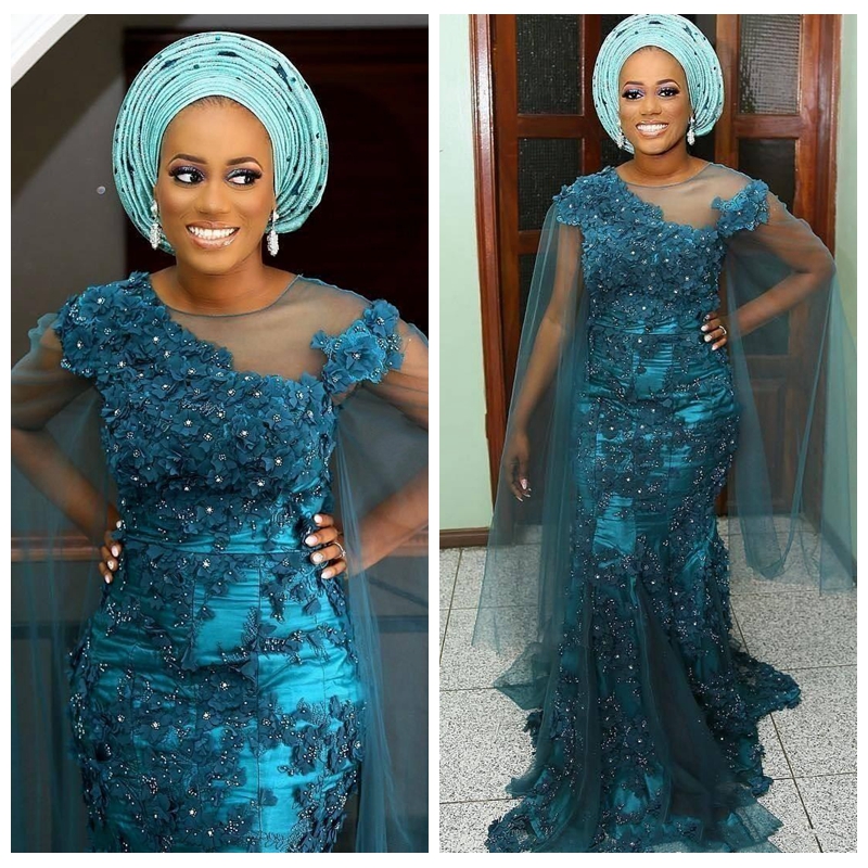 2018 Sheer 3D Flowers Beaded Slim Mermaid Evening Dresses Lace Appliques Beaded Aso Ebi With Tulle Cap Mother Of Bridal Custom Prom Gowns, Purple
2018 Sheer 3D Flowers Beaded Slim Mermaid Evening Dresses Lace Appliques Beaded Aso Ebi With Tulle Cap Mother Of Bridal Custom Prom Gowns, Purple
