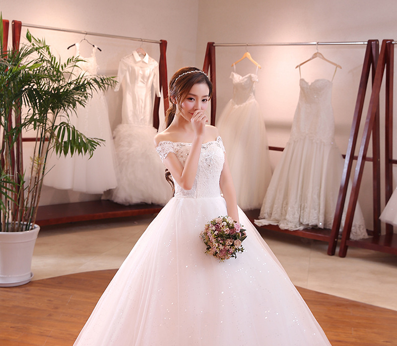 Hot Sale Summer Soft Satin Wedding Dress 2018 New Arrival Korean Style Boat Neck Simple Plus Size bride Vestido De Noiva A-Line