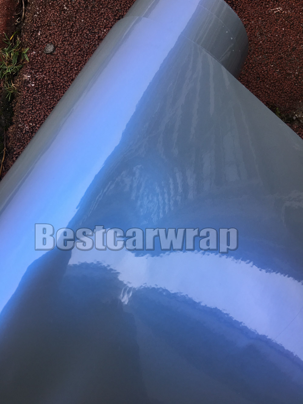 Blue Gray Gloss Rainbow Shift Color fow Vinyl Wrap flip with Air bubble Free for car wrap covering film foil Size:1.52*20M/Roll 5x67ft