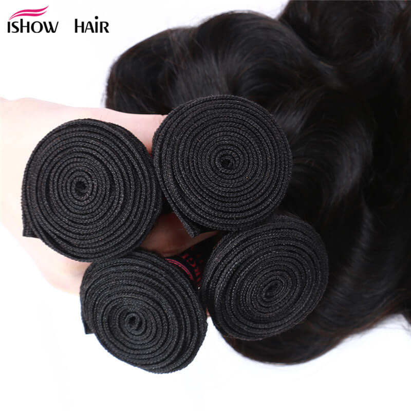 Ishow Mink Brazilian Body Yaki Straight Loose Deep Water Human Hair Bundles Virgin Human Hair Extensions Hair Wefts for Black Women