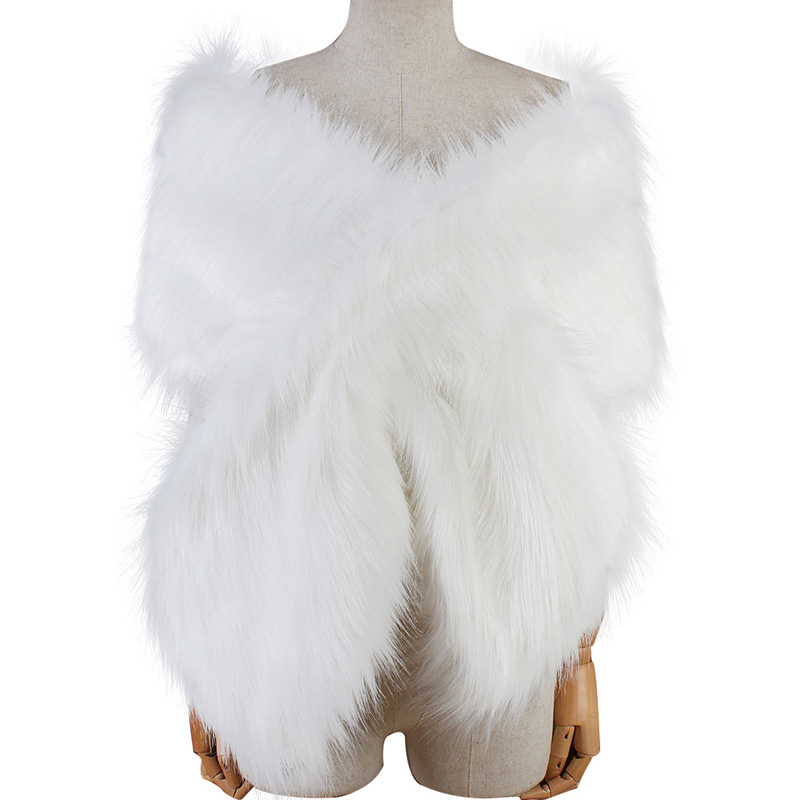 Faux Fur Coat Women Ponchos And Capes Bridal Shawl Cape y Vest Coats Women Abrigo Mujer Fourrure New Winter Coats114863770