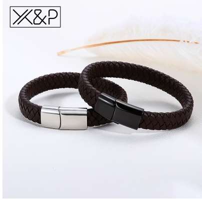X&P Fashion Black/Brown Braided Leather Bracelets for Women Men Punk Stainless Steel Magnetic Clasp Bracelet Jewelry
X&P Fashion Black/Brown Braided Leather Bracelets for Women Men Punk Stainless Steel Magnetic Clasp Bracelet Jewelry