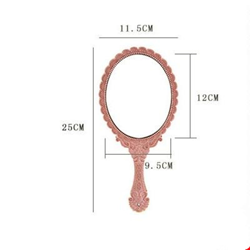 Creative retro pattern handle makeup mirror makeup mirror portable portable lace mirror hand held fast shipping F1290