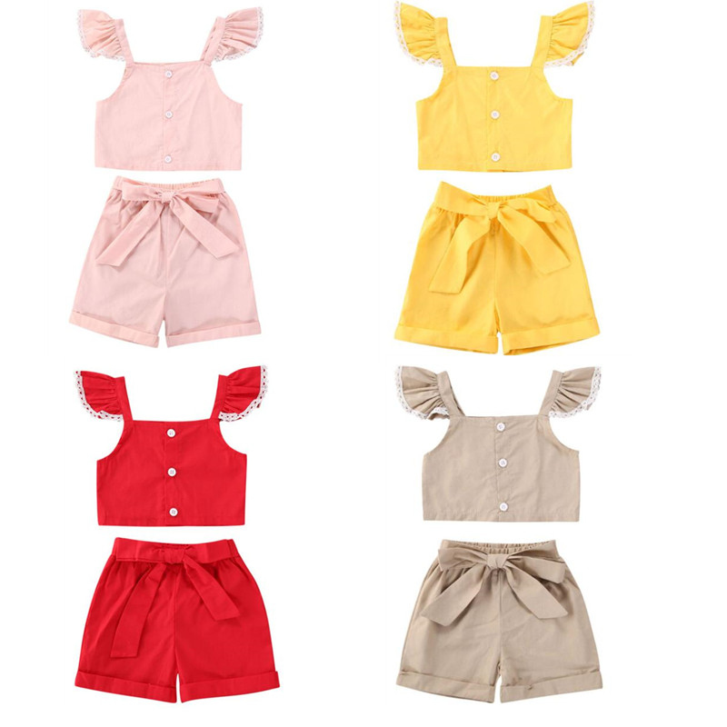 2PCS Kid Baby Girls Summer Clothes Sleeveless Button Vest Tops Solid Belt Shorts Pants Children Girls Casual Outfits 0-4T, Gray
2PCS Kid Baby Girls Summer Clothes Sleeveless Button Vest Tops Solid Belt Shorts Pants Children Girls Casual Outfits 0-4T, Gray