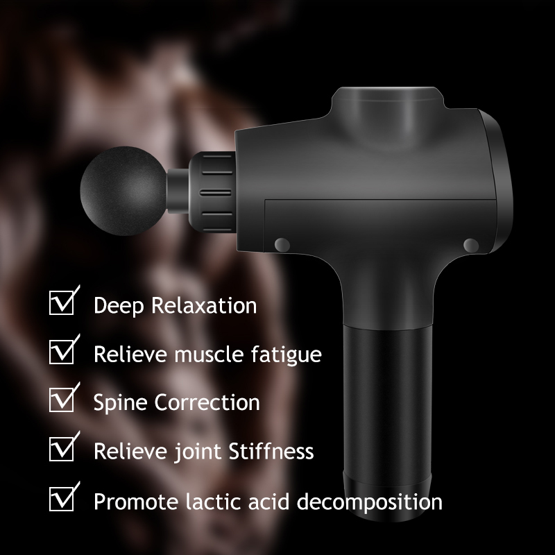 Electric adjustable massage gun for neck back roller muscle massager machine anti cellulite slimming body massager LY191213