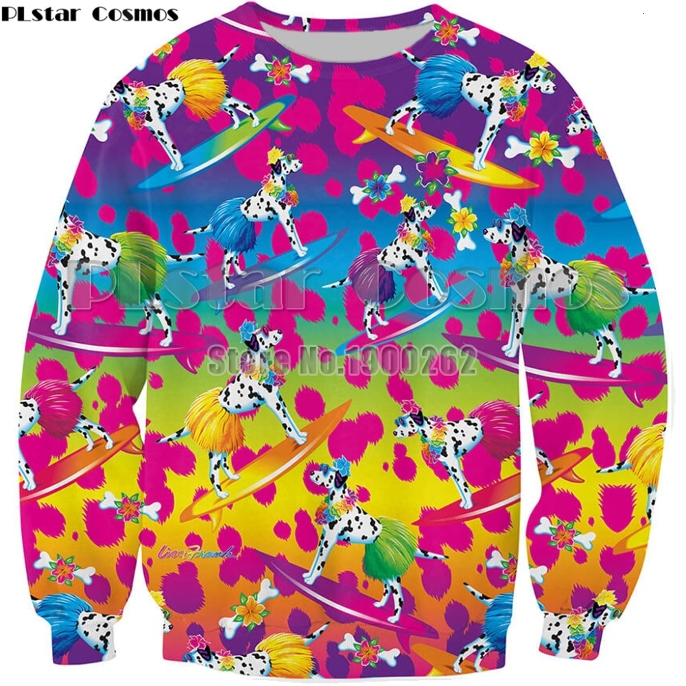 PLstar Cosmos Lisa Frank Hunter sweatshirt fashion Lisa Frank Cactus Pattern hoodies 3D print Sweatshirt Plus size S-5XL MX191113