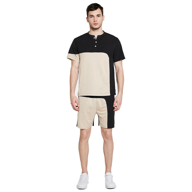 Men' casual splicing sportswear summer men' fitness suit short sleeve T-shirt + shorts quick drying 2-piece set, Army green
Men' casual splicing sportswear summer men' fitness suit short sleeve T-shirt + shorts quick drying 2-piece set, Army green