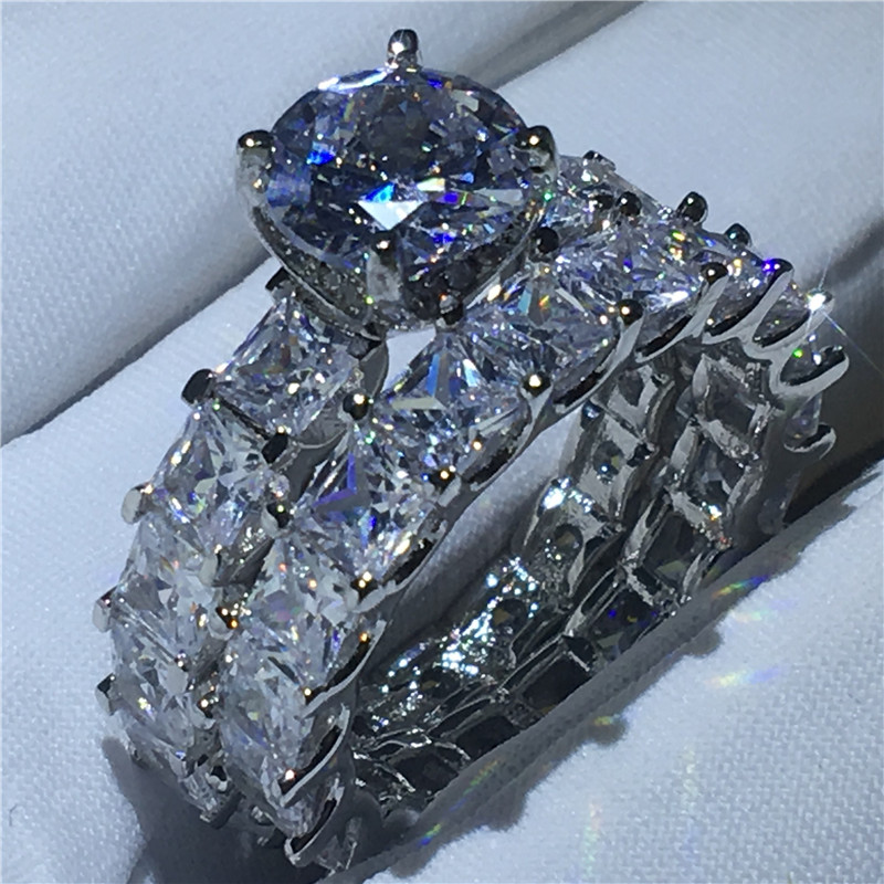 size5-10 Vecalon 925 Sterling Silver Eternity ring 6mm 5A Zircon Sona Cz Engagement wedding Band rings for women Bridal Finger Jewelry
size5-10 Vecalon 925 Sterling Silver Eternity ring 6mm 5A Zircon Sona Cz Engagement wedding Band rings for women Bridal Finger Jewelry