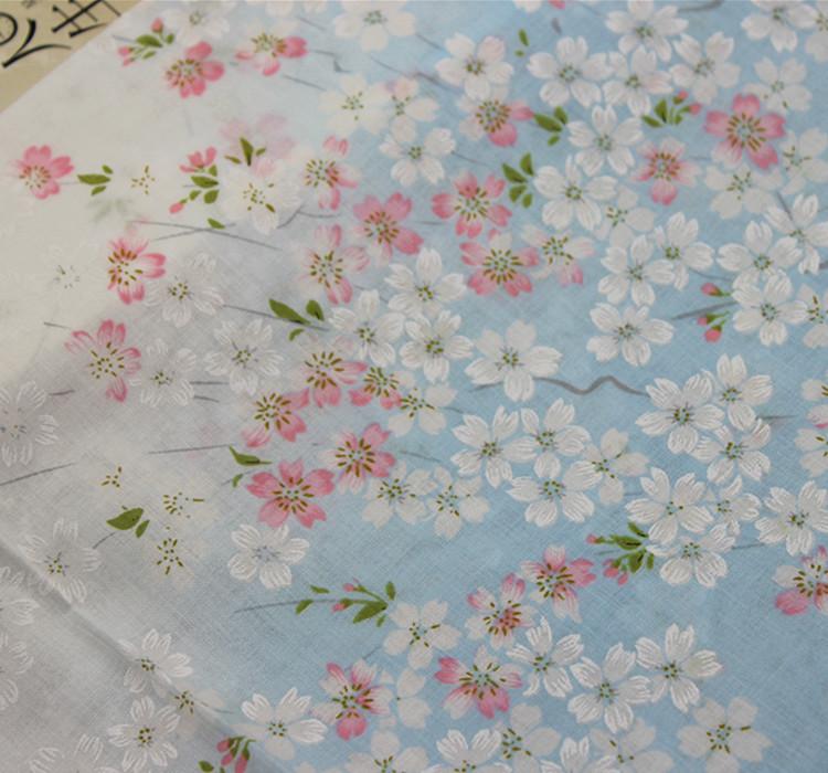 43cm * 43cm 60S Japanese Handkerchief Ladies Printed Cherry Blossom Handkerchief Small Square