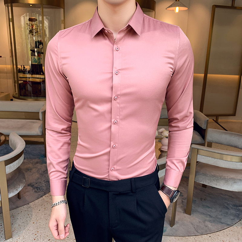 Autumn Dress Shirt Men's Slim Fashion Business Casual Society Men Shirt Streetwear England Wind Long Sleeve Male -3XL, Black
Autumn Dress Shirt Men's Slim Fashion Business Casual Society Men Shirt Streetwear England Wind Long Sleeve Male -3XL, Black