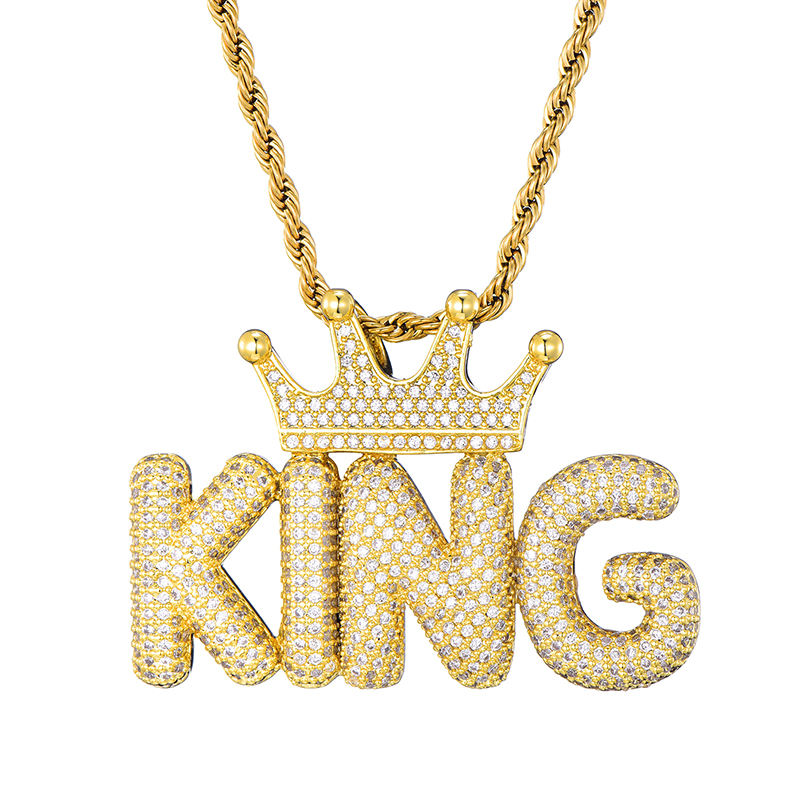 Hip Hop pendants Iced Out Crown Bubble Letters Custom Name Cubic Zircon Chain Pendants & Necklaces For Men Jewelry
Hip Hop pendants Iced Out Crown Bubble Letters Custom Name Cubic Zircon Chain Pendants & Necklaces For Men Jewelry