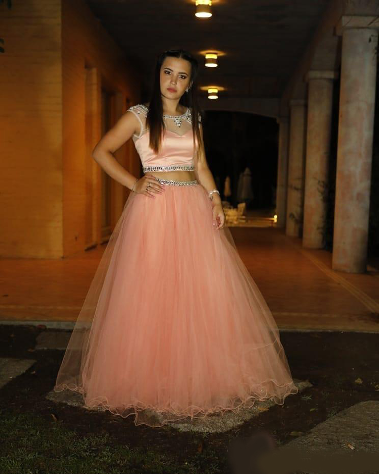 Blush Pink Cheap Beaded Crystals Quinceanera Prom Dresses Sheer Neck Two Pieces Evening Party Sweet 16 Dress