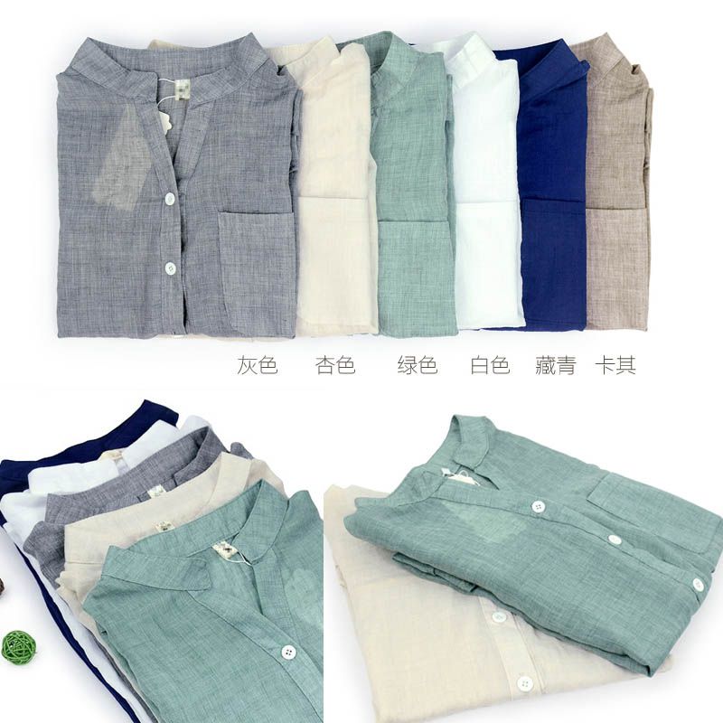 Hot Three Quarters Sleeve Girls Pockets Tops Slim Shirts Women Loose Shirt Fashion Cotton and Linen Blouses
Hot Three Quarters Sleeve Girls Pockets Tops Slim Shirts Women Loose Shirt Fashion Cotton and Linen Blouses