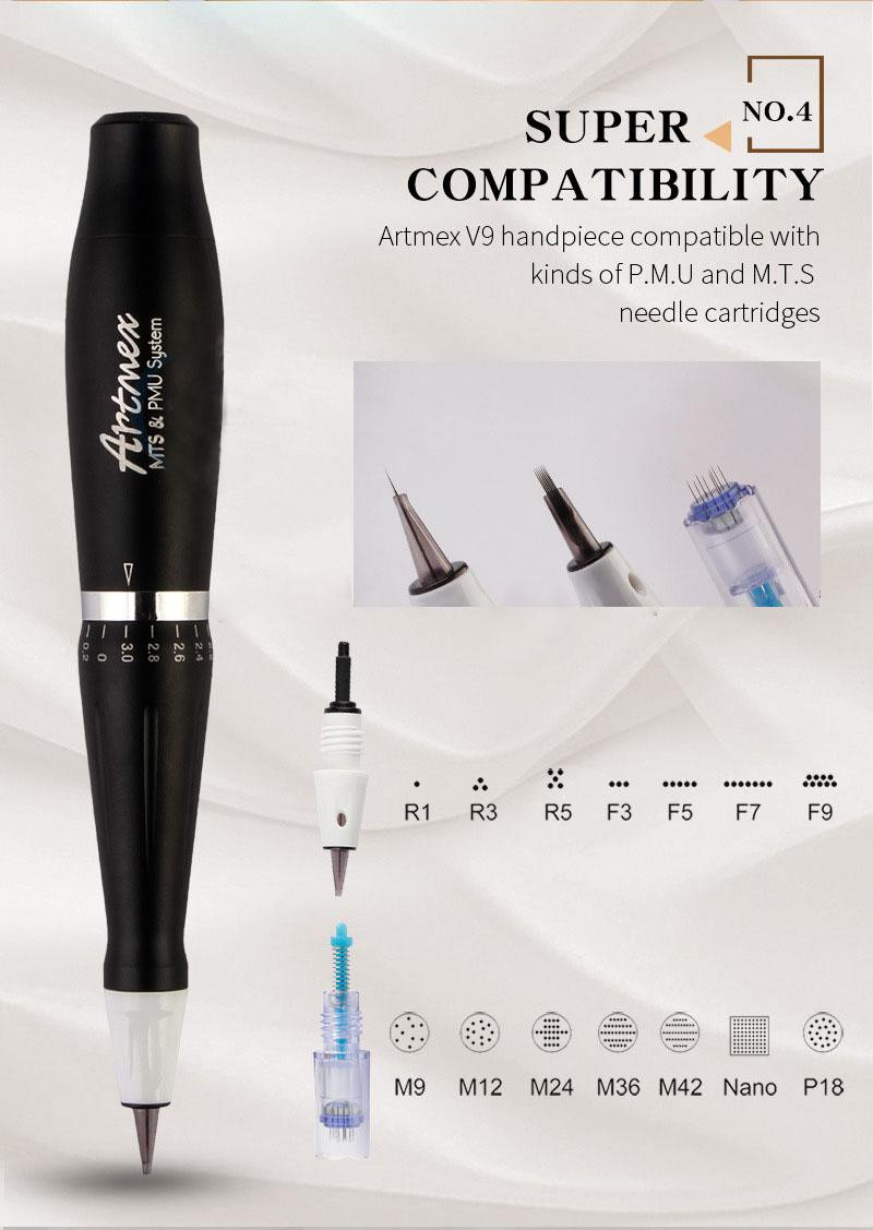 New Artmex MTS&PMU permanent makeup pen Professional Eyebrow Eyeliner Lips Artmex V9 digital Permanent Makeup Tattoo Tools