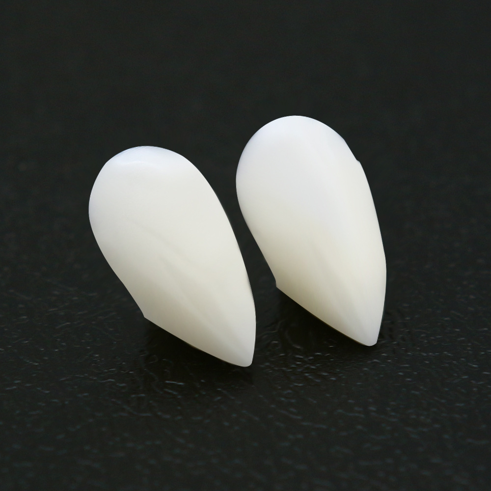 4 Sizes Vampire White Grillz Zombies Teeth Fang Dental Grills Cosplay Tooth Cap Mouth Resin Fake Teeth Braces Valentine Day Body Jewelry Halloween Cos