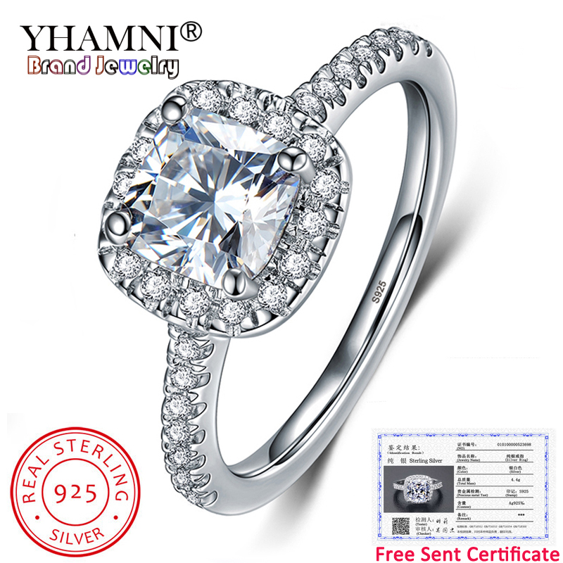 YHAMNI Free Sent Certificate Luxury 10%% Original 925 Silver 8*8mm 2 Carat Square Crystal Zirconia Diamond Wedding Rings for Women Girl, Slivery;golden
YHAMNI Free Sent Certificate Luxury 10%% Original 925 Silver 8*8mm 2 Carat Square Crystal Zirconia Diamond Wedding Rings for Women Girl, Slivery;golden