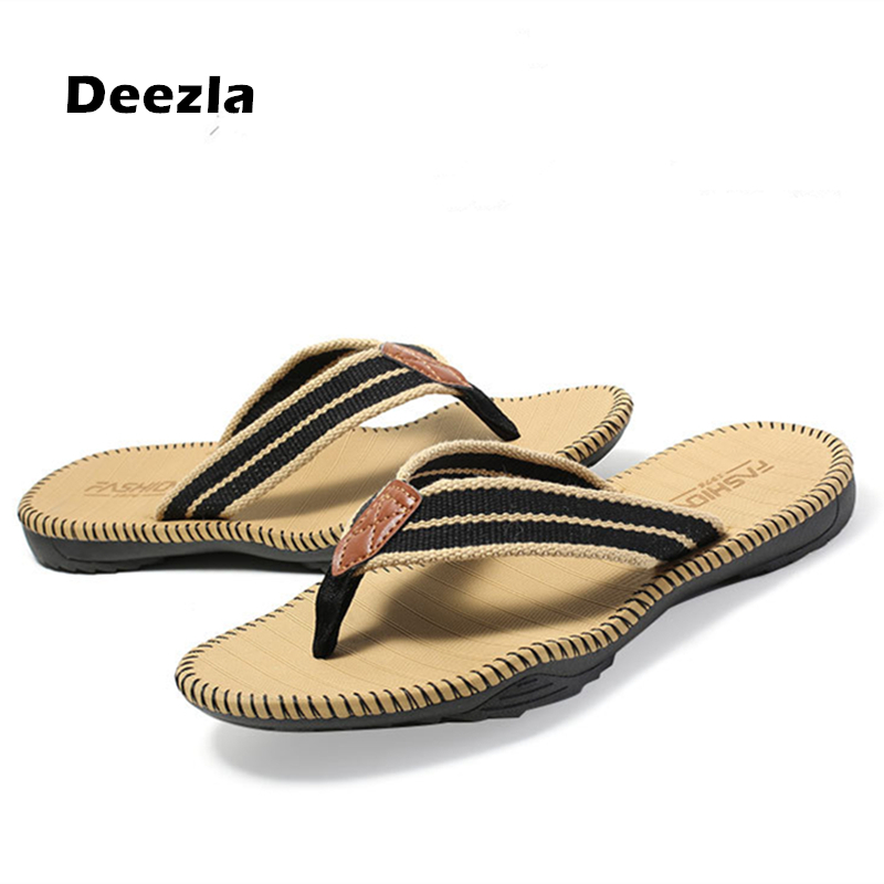 DEEZLA Comfortable massage Flip Flops Men Slippers Summer Anti skid Outdoor Light Casual Beach Male Sandals Man bathroom shoes, Khaki 
DEEZLA Comfortable massage Flip Flops Men Slippers Summer Anti skid Outdoor Light Casual Beach Male Sandals Man bathroom shoes, Khaki