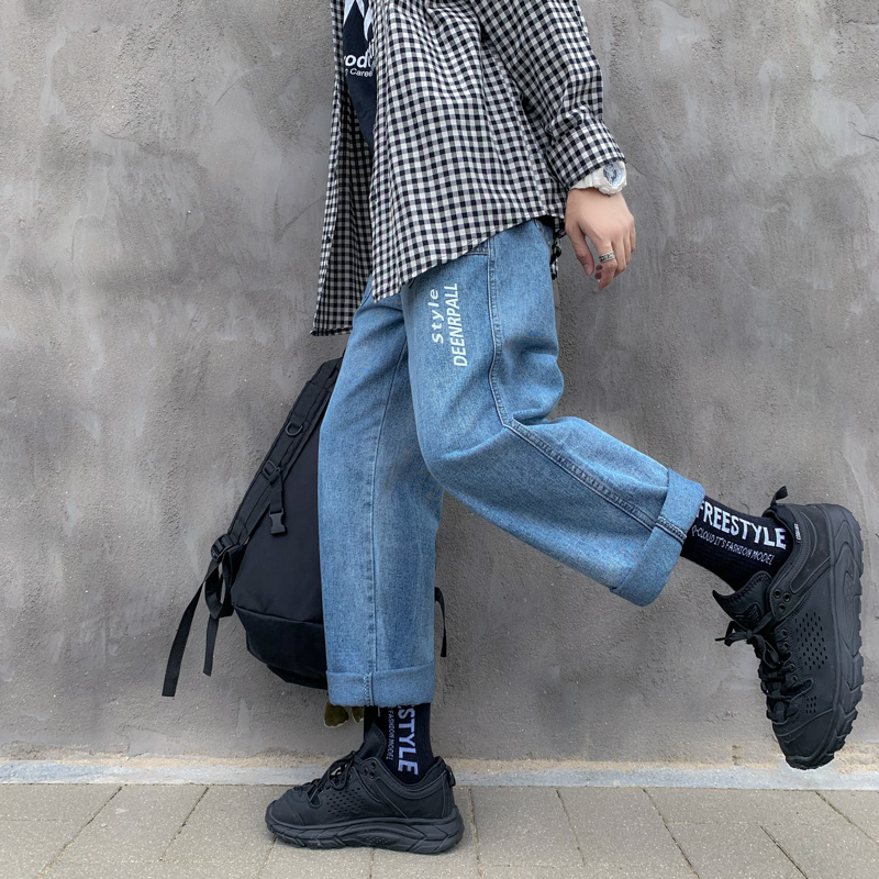 Men Printed Jeans 2020 Harem Pants Mens Japanese Streetwear Denim Loose Wide Leg Loose Pants, Blue
Men Printed Jeans 2020 Harem Pants Mens Japanese Streetwear Denim Loose Wide Leg Loose Pants, Blue