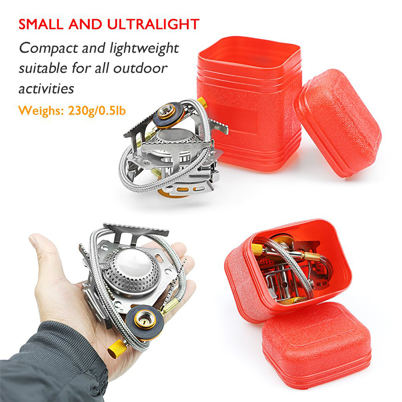 Camping Stove UltraLight Portable Mini Outdoor Stoves Gas Burner Butane Propane Picnic Equipment Backpacking