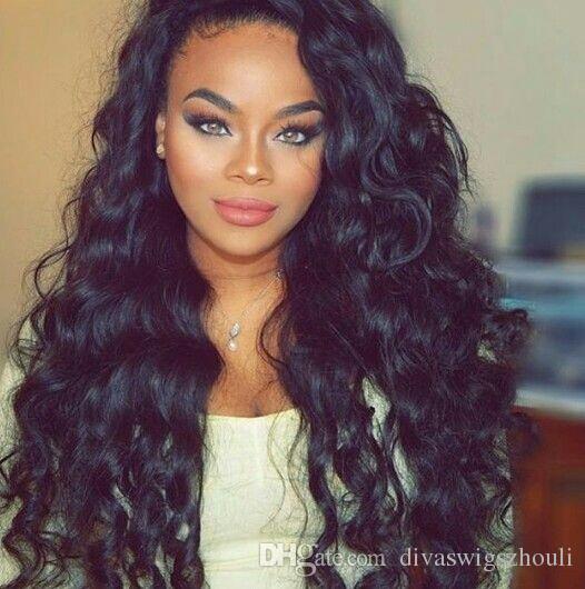 Pretty Deep Wave Lace Front Human Hair Brazilian Wigs Front Lace Wigs With Baby Hair Pre Plucked Natural Hairline 150% 360 lace wig
