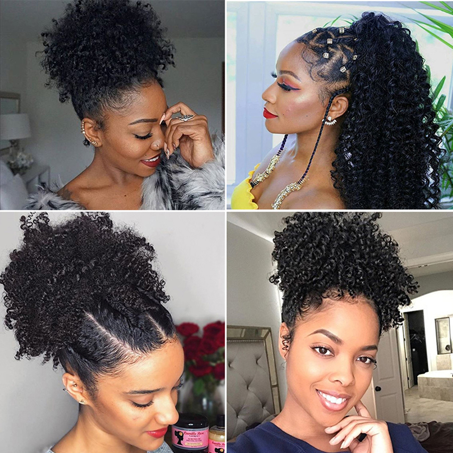 Brazilian Human Virgin Remy Kinky Curly Ponytail Hair Extensions Clip Ins African human Ponytail extension natural black 1b for black women
Brazilian Human Virgin Remy Kinky Curly Ponytail Hair Extensions Clip Ins African human Ponytail extension natural black 1b for black women