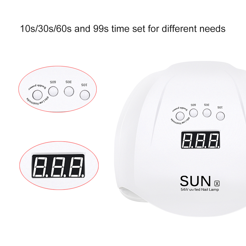 2019 New 80W UV Lamp LED Nail Lamp Nail Dryer For All Gels Polish With 10s/30s/60s/99s Timer Manicure Tool Gel Light LY191228