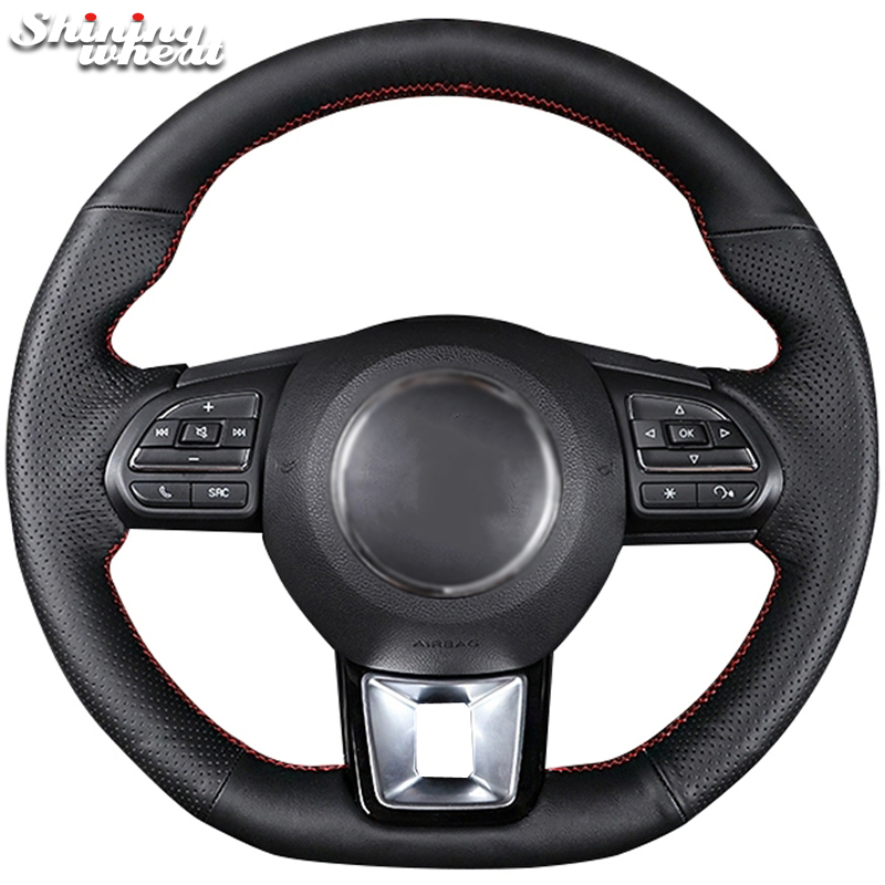 Shining wheat Hand-stitched Black Genuine Leather Car Steering Wheel Cover For MG ZS HS GS 2017-2019 MG MG3 MG6 2017 2018
Shining wheat Hand-stitched Black Genuine Leather Car Steering Wheel Cover For MG ZS HS GS 2017-2019 MG MG3 MG6 2017 2018