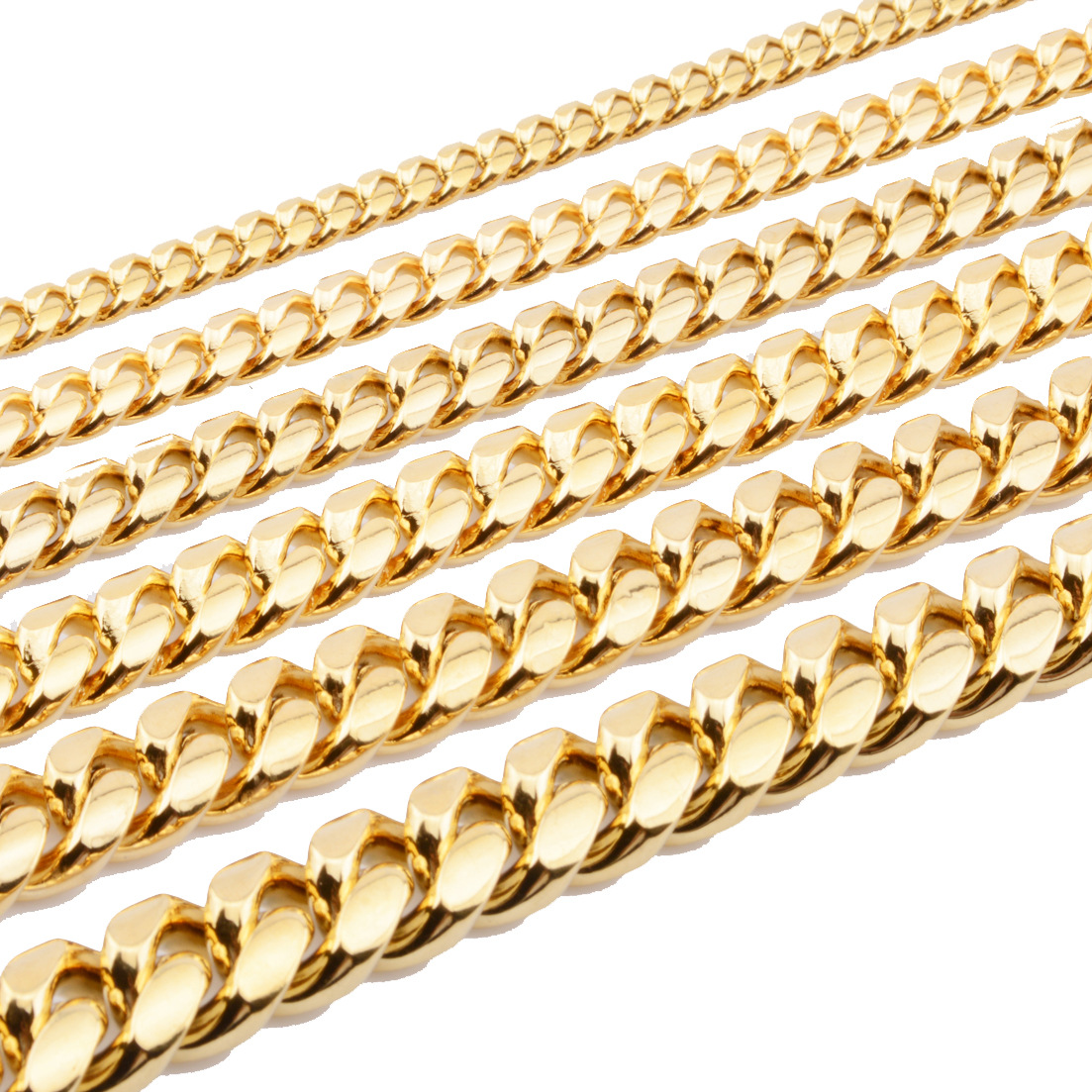Gold Chain Mens Necklace Stainless Steel Jewelry Hip Hop Luxury Designer Necklaces Rapper Statement Cuban Link Men Accessories Jew