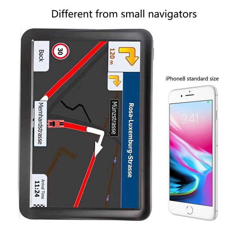 XINMY 9 Inch Truck GPS Navigator With Sunshade Shield Auto Car Sat Nav FM Bluetooth AVIN Navigation Built-in 8G Maps