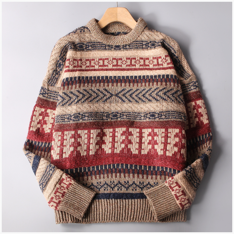 Winter New Vintage Thick Wool Sweater Men Print Pattern Knit Pullover Mens Warm Comfortable O-neck Long Sleeve Sweaters YT50155 Y191214, Khaki
Winter New Vintage Thick Wool Sweater Men Print Pattern Knit Pullover Mens Warm Comfortable O-neck Long Sleeve Sweaters YT50155 Y191214, Khaki