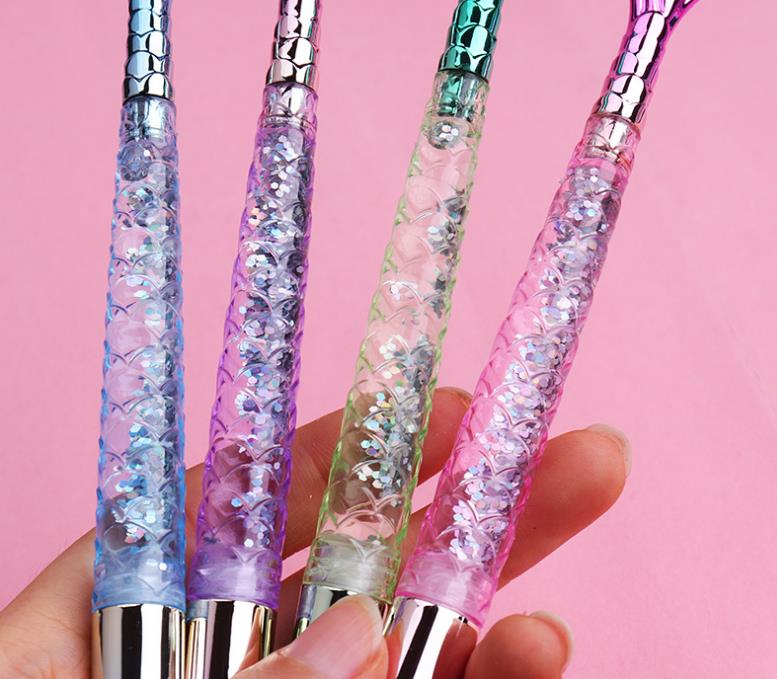 Mermaid Gel Pen Gift Stationery Cartoon Fish Rollerball Pens School Office Business Writing Supplies Students Prize Party Favor 0.5/1mm new