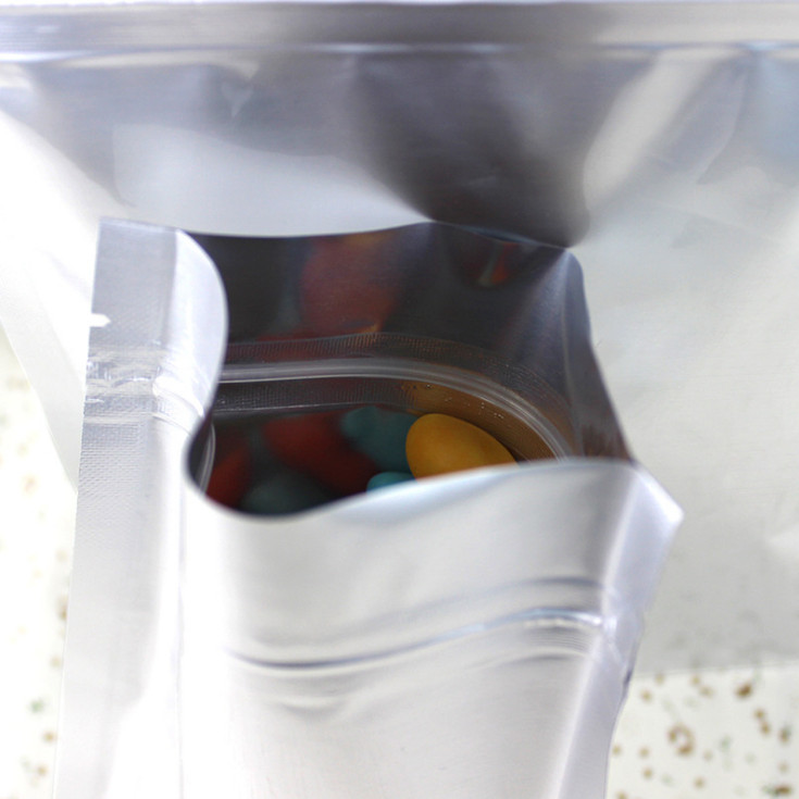 Flat Bottom Thick Aluminum Foil Zipper Packaging Bag Resealable Coffee Powder Snack Chocolate Tea Meat Gifts Zip Lock Storage Pouches Support Logo Pri