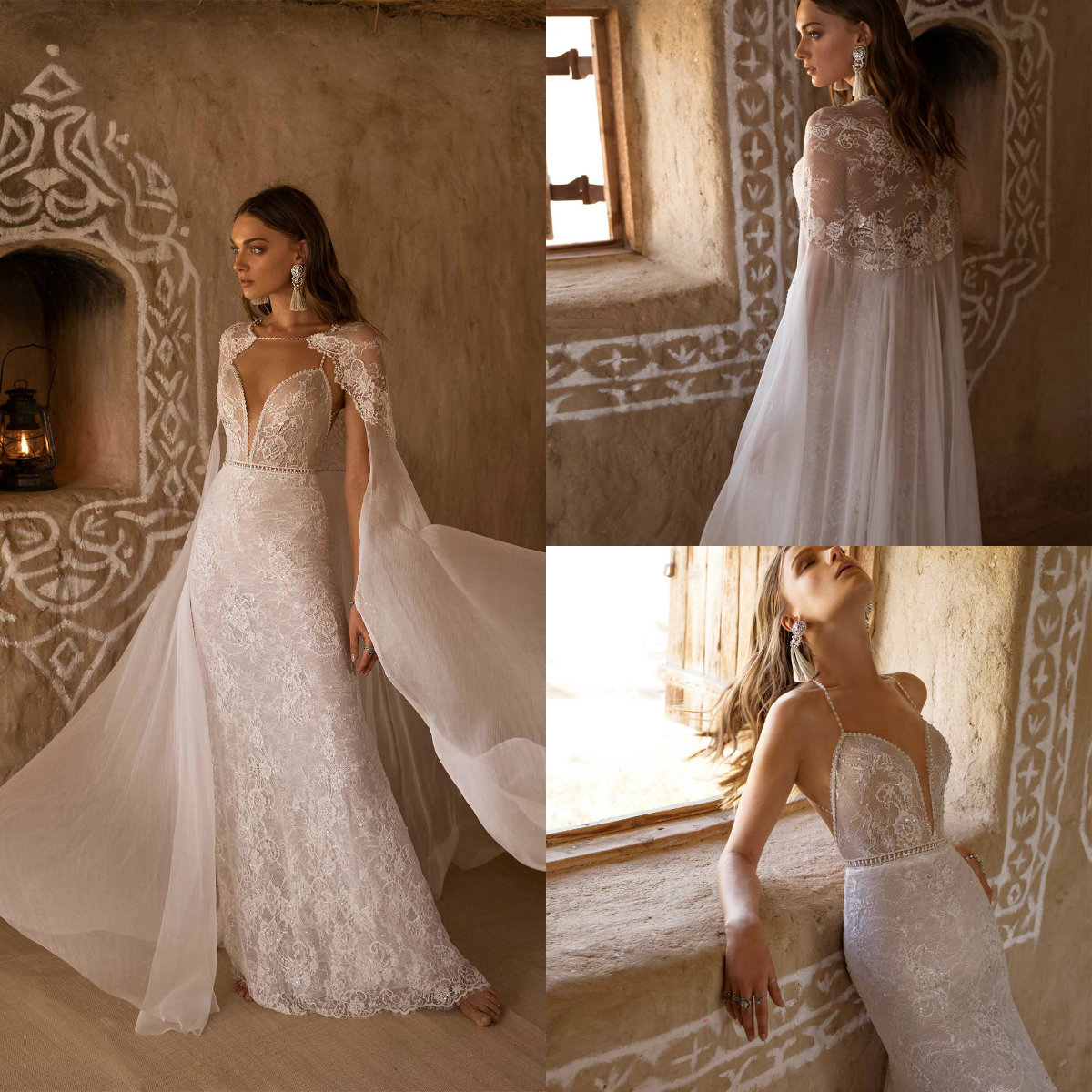 2019 Asaf Dadush Mermaid Wedding Dresses With Wrap Spaghetti Backless Beads Garden Bridal Gowns Floor Length Shinny Beach Wedding Dress