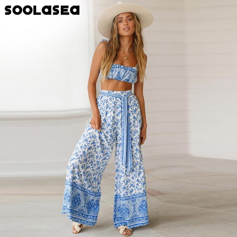 Soolasea Boho Casual Print Jumpsuit Romper Women Floral Two-piece Long Playsuits Summer Beach Loose Sashes Overalls Female, Blue
Soolasea Boho Casual Print Jumpsuit Romper Women Floral Two-piece Long Playsuits Summer Beach Loose Sashes Overalls Female, Blue