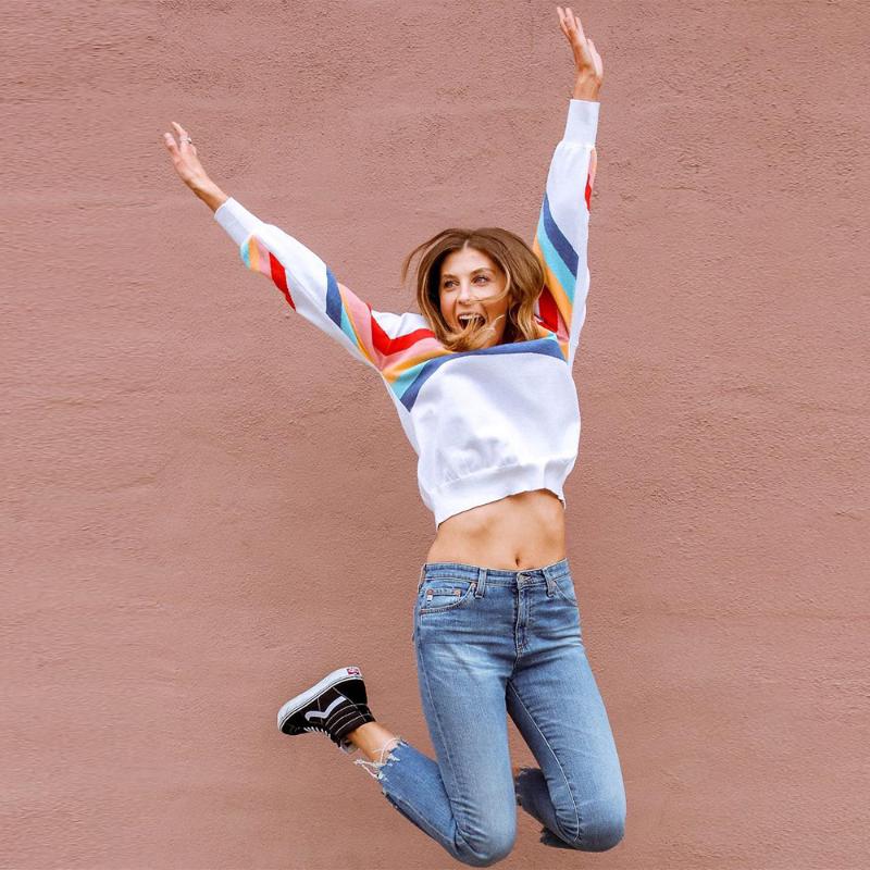 Rainbow Fashion Basic Hit Sweaters Casual Regular 2020 Female Women Long Sleeve Patchwork College Wind Hit Hot Sale Pullovers, Gray
Rainbow Fashion Basic Hit Sweaters Casual Regular 2020 Female Women Long Sleeve Patchwork College Wind Hit Hot Sale Pullovers, Gray
