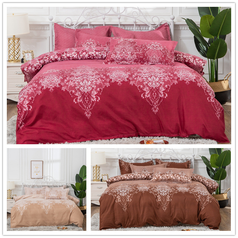 Solid Color Print Bedding Set Classic Style Comforter Bedding Sets Full Queen King Size Bed Set, Red
Solid Color Print Bedding Set Classic Style Comforter Bedding Sets Full Queen King Size Bed Set, Red