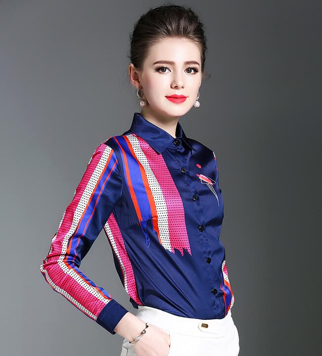 blue Printed silk blouses profession printed shirt Summer Career blouses Lapel neck Long Sleeve Women Shirt, Choose the style
blue Printed silk blouses profession printed shirt Summer Career blouses Lapel neck Long Sleeve Women Shirt, Choose the style