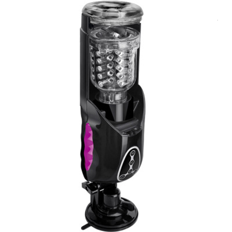 Electric Piston Male Masturbator Automatic Vibrator 10 Kind Rotation Telescopic Smart Voice Masturbators Sex Toys for Adults Men Y191011