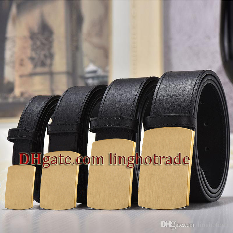 Fashion Men Belts Cow Leather women Belts classical belt black Solid smooth Gold Big Buckle 2.0/3.0/3.4/3.8cm width ceinture with box
Fashion Men Belts Cow Leather women Belts classical belt black Solid smooth Gold Big Buckle 2.0/3.0/3.4/3.8cm width ceinture with box