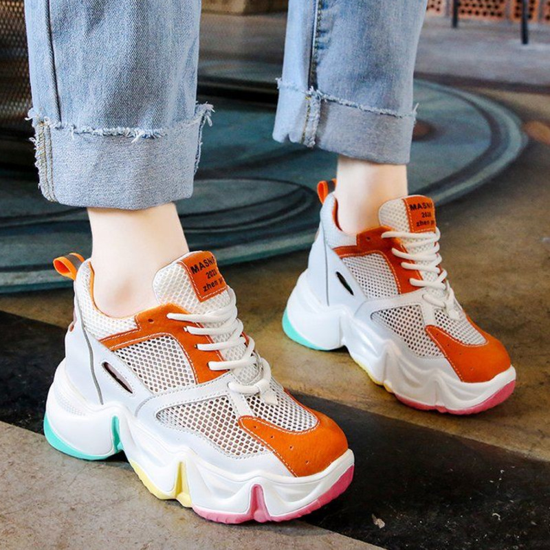 Women Platform Sandals Chunky Shoes Designers Fashion Woman 8cm Height Increasing Wedge Sandal Beach Mesh Casual Shoes, Orange
Women Platform Sandals Chunky Shoes Designers Fashion Woman 8cm Height Increasing Wedge Sandal Beach Mesh Casual Shoes, Orange