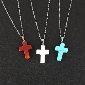 Cross pendant, men and women, exquisite, simple and generous, popular necklace, 12 pieces
