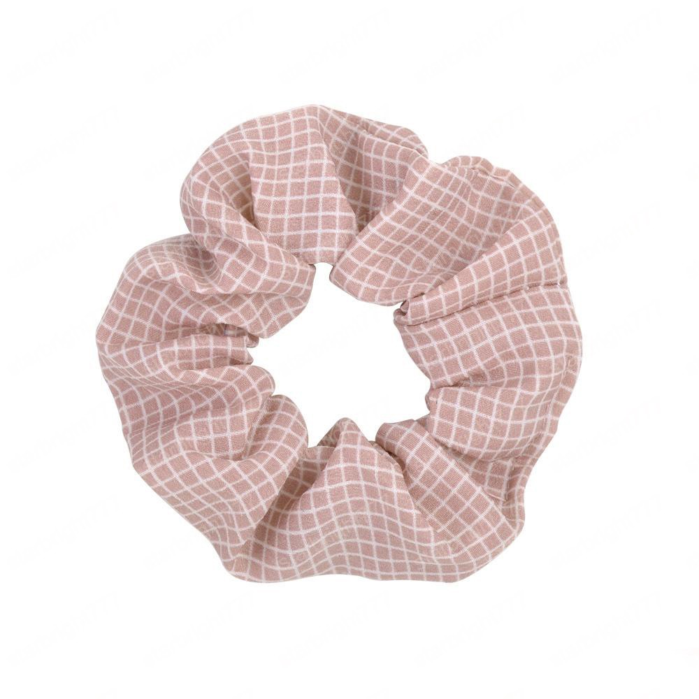 24 Colors Ponytail Holder Hair Scrunchy Elastic Grid Stripe Dot Hair Bands Scrunchy Hairbands Ties Ropes for Women Girls